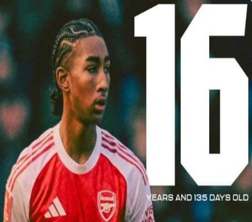 16岁135天，马利萨蒙成为阿森纳队史足总杯最年轻出场球员