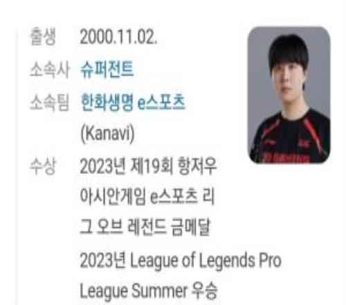 这么快韩国Naver百科已经把Kanavi生涯效力战队添上了HLE俱乐部