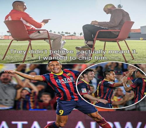 回忆国家德比的妙射桑切斯：梅西和内马尔都快不敢相信了还问我是不是故意的_西甲直播