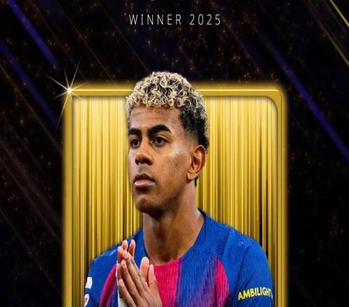 官方：亚马尔荣获环球足球奖2025年马拉多纳奖
