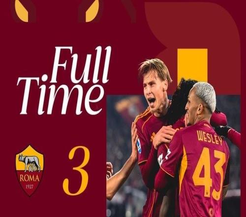 罗马2025年意甲26胜同期联赛第1，队史第4次达成自然年26胜+