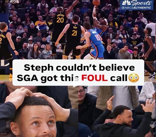 美媒扒SGA“空气哨”细节：霍福德无接触被吹犯规库里疯狂挠头