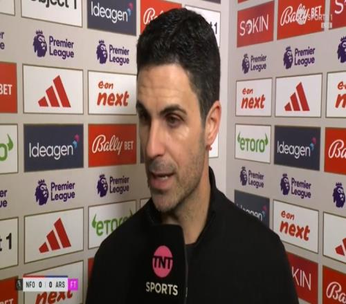 阿尔特塔表示对手没有射正却未能获胜令人失望，显示英超竞争的激烈_英超直播